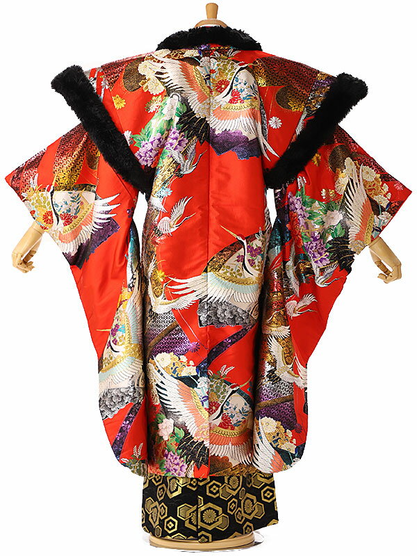 【傾奇者BASARA】【成人式 袴 派手】【成人式 袴 レンタル 男 卒業式 袴 レンタル 男【メンズ】【色打掛から仕立て直し】【20歳】【成人式】【正絹】【紋付】【羽織着物】赤【170cm-180cm】往復送料無料 XG0232【レンタル】