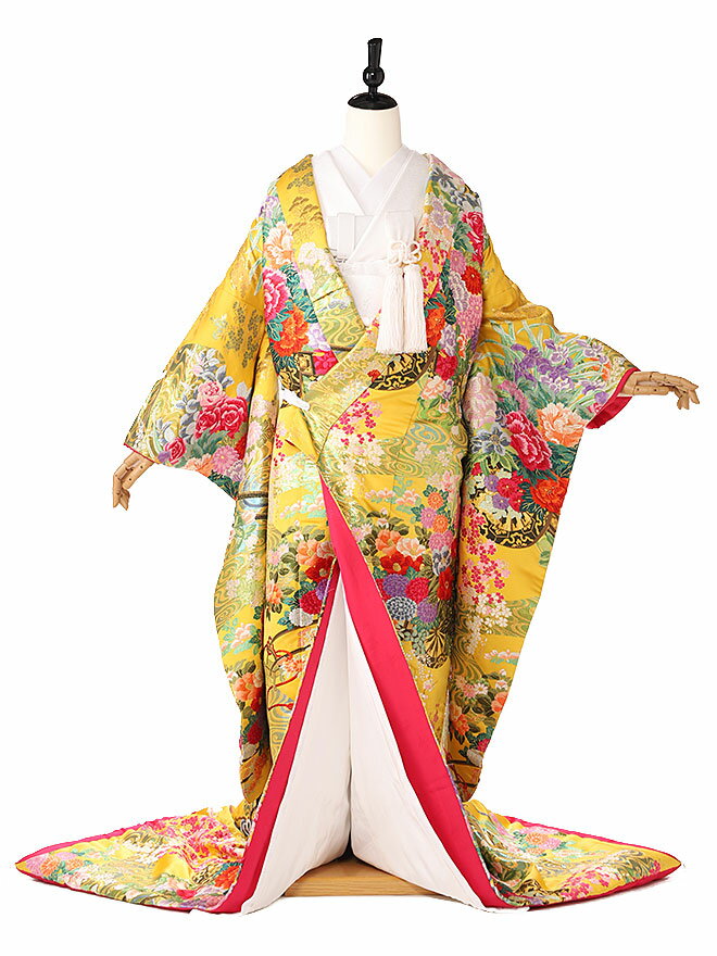 楽天市場】色打掛(カラーイエロー)(着物セット|和服 楽天市場】色打掛(カラーイエロー)(着物セット|和服