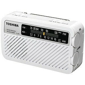 東芝 「ワイドFM対応」FM／AM　手回し充電ラジオ TY‐JKR5W（送料無料）