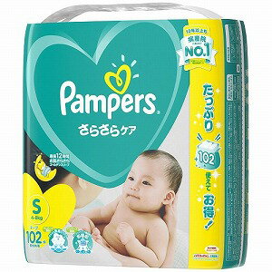 P＆G Pampers（パンパース）　さらさらケア　テープ　Sサイズ（4kg−8kg）　102枚〔おむつ〕