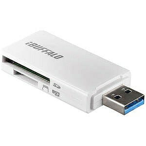 バッファロー USB3．0　microSD／SDカード専用カードリーダー（ホワイト） BSCR27U3WH