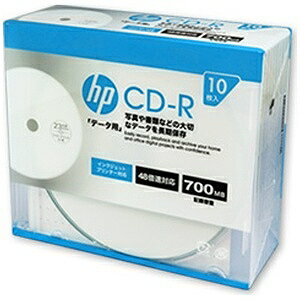 HP 1〜48倍速対応　データ用CD−Rメディア　（700MB・10枚） CDR80CHPW10A