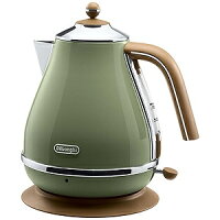 デロンギ 電気ケトル「アイコナ・ヴィンテージ コレクション」(1.0L) KBOV1200J−GR (オリーブグリーン)