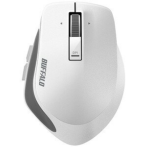 バッファロー Premium　Fitマウス　無線／BlueLED光学式／静音／5ボタン／横スクロール／Mサイズ BSMBW500MWH　（ホワイト）