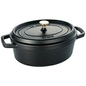 STAUB ホーロー鍋「ピコココットオーバル」（3．2L） 40500−271　ブラック