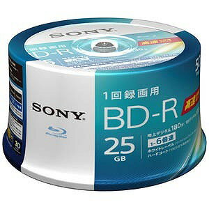 ソニー 録画用　BD−R　1−6倍速　25GB　50枚「インクジェットプリンタ対応」　 50BNR1VJPP6