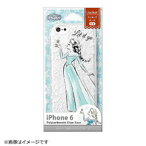 PGA iPhone　6用　ハードケース　クリア　銀箔押し　ディズニー・エルサ PG‐DCS897FRZ