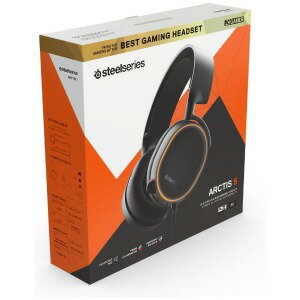 STEELSERIES 有線ゲーミングヘッドセットArctis　5　Black　2019Edition 61504　Black　［φ3．5mmミニプラグ＋USB］