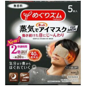 花王 めぐりズム　蒸気でホットアイマスク　FOR　MEN　5枚 メグホットアイマスクメン5P