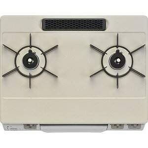 リンナイ　Rinnai　［2口／左強火／プロパンガス］　ガステーブルコンロ「LAKUCIE　fine」　KG66VTWL　クリームベージュ