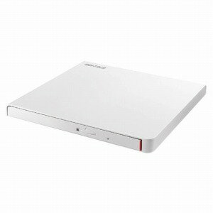 バッファロー ポータブルDVDドライブ　スリム　Win専用再生・書き込みソフトウェア添付 DVSM−PLS8U2−WHA　ホワイト