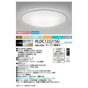 NEC　LEDシーリングライトリモコン付12畳　HLDC12221SG