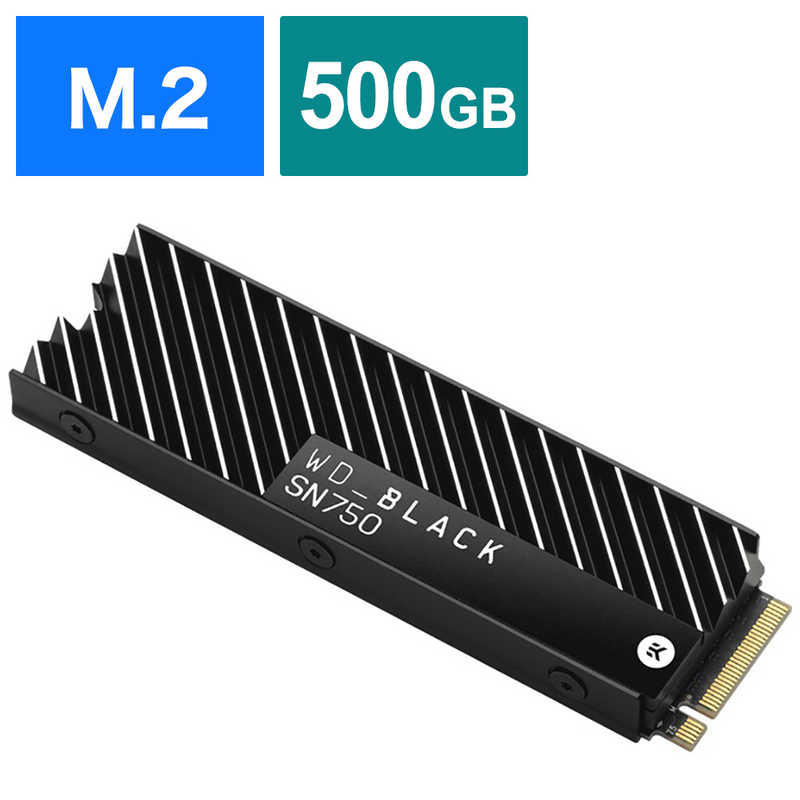 WESTERN DIGITAL　【国内正規代理店】WD 内蔵SSD M.2-2280 / 500GB / WD SN750 NVMe Black｢バルク品｣　WDS500G3XHC