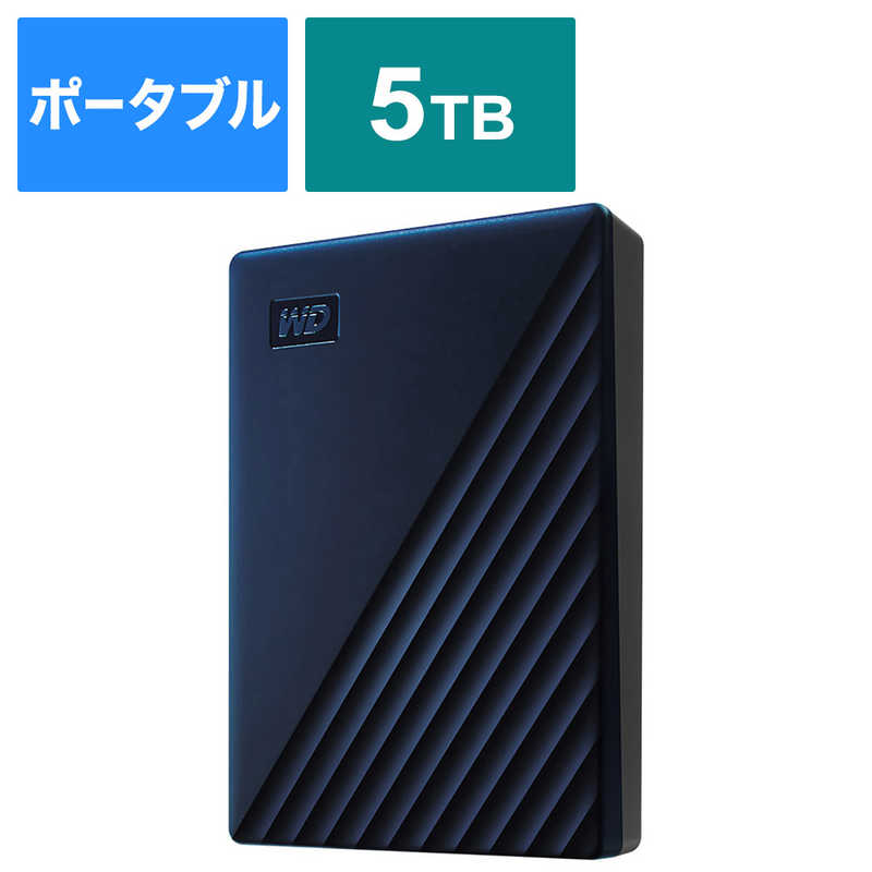 WESTERN DIGITAL　外付けHDD　USB−C＋USB−A接続　My　Passport　for　Mac　［ポータブル型　／5TB］　WDBA2F0050BBL-JESE