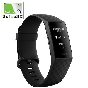 FITBIT　【Suica対応】　Fitbit　Charge4　GPS搭載フィットネストラッカー　Black／Black　L／Sサイズ　FB417BKBK-JP