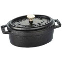 ピコココットオーバル STAUB　《IH対応》ホーロー鍋　「ミニピコココットオーバル」（200ml）　　40500-111 ブラック