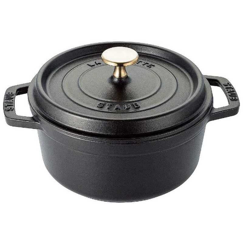 STAUB　《IH対応》ホーロー鍋　「ピコココットラウンド」（1．7L）　　40509-485 ブラック