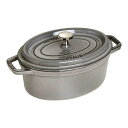 STAUB　《IH対応》ホーロー鍋　「ピコココットオーバル」（2．3L）　　40500-236 グレー