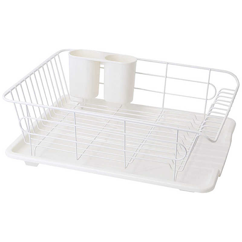 パール金属　アレスタ 水切りバスケット水が流れるトレー 横置き