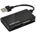 グリーンハウス SDXC対応USB2．0カードリーダ／ライタ ブラック GH-CRM1A-BK