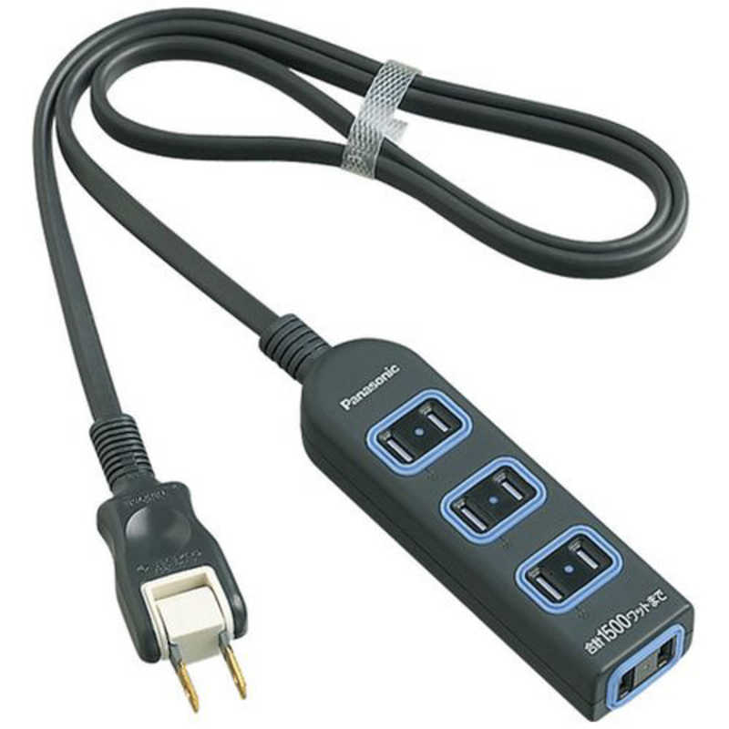 パナソニック　Panasonic　ザ・タップX　4個口　「1．0m」　WHA2514BKP (ブラック)