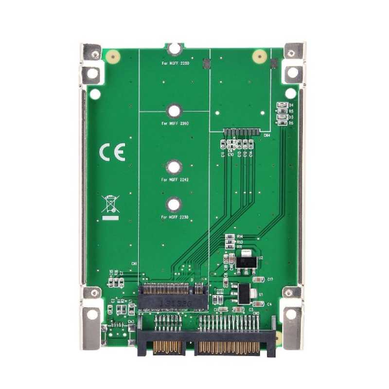 センチュリー　M．2（NGFF）SSD→7mm厚2．5インチSATA　変換アダプター　CRIN25M2(ブラ