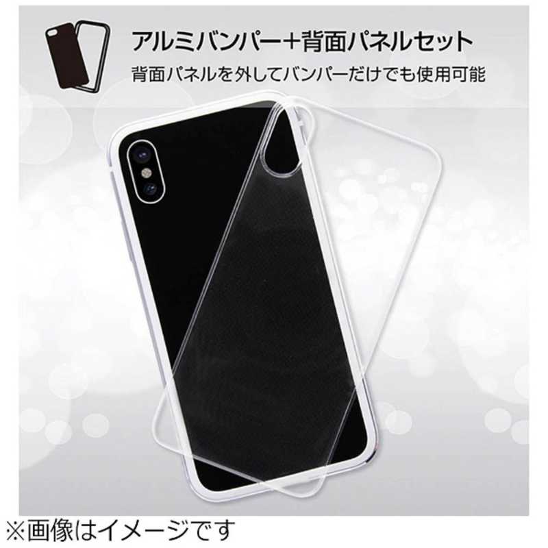 レイアウト　iPhone　X用　アルミバンパー＋背面パネル　クリア　ピンク　　RTP16ABPM