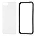 レイアウト iPhone SE(第2世代)4.7インチ/8/7 アルミバンパー+背面パネル(クリア) RT-P24AB/MBM マットブラック