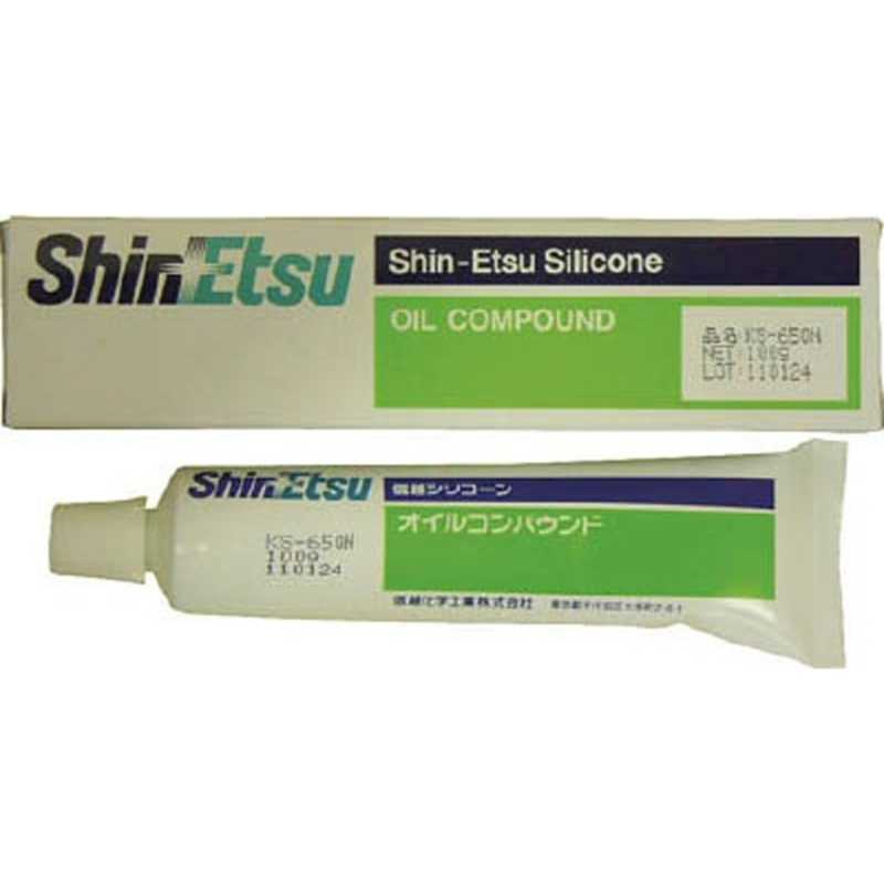 【商品解説】●シリコーンゴム用オイルコンパウンドです。●シリコーンゴムを膨潤させません。【用途】・電気絶縁、シール用。【仕様】色：乳白色半透明、容量（kg）：0．1使用温度範囲：−50〜180℃【材質／仕上】●主成分：シリコーン【スペック】●型式：KS650N100（KS650N100）●JANコード：4582118733231この商品は宅配便でお届けする商品です出荷可能日から最短日時でお届けします。※出荷完了次第メールをお送りします。配送サービス提供エリアを調べることができます「エリア検索」をクリックして、表示された画面にお届け先の郵便番号7桁を入力してください。ご購入可能エリア検索お買い上げ合計3,980円以上で送料無料となります。※3,980円未満の場合は、一律550円（税込）となります。●出荷可能日から最短日時でお届けします。（日時指定は出来ません。）　※お届け時に不在だった場合は、「ご不在連絡票」が投函されます。　「ご不在連絡票」に記載された宅配業者の連絡先へ、再配達のご依頼をお願いいたします。●お届けは玄関先までとなります。●宅配便でお届けする商品をご購入の場合、不用品リサイクル回収はお受けしておりません。●全て揃い次第の出荷となりますので、2種類以上、または2個以上でのご注文の場合、出荷が遅れる場合があります。詳細はこちら■商品のお届けについて商品の到着日については、出荷完了メール内のリンク（宅配業者お荷物お問い合わせサービス）にてご確認ください。詳しいお届け目安を確認する1度の注文で複数の配送先にお届けすることは出来ません。※注文時に「複数の送付先に送る」で2箇所以上への配送先を設定した場合、すべてキャンセルとさせていただきます。