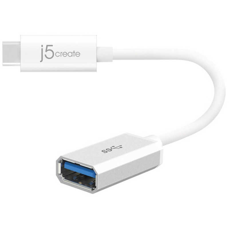 J5　0．1m［USB−C→USB−A］3．1　Gen2変換アダプタ　充電・転送　ホワイト　JUCX05J(2)
