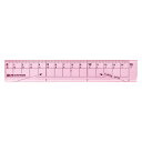 クツワ 紙が切れる透明定規15cmピンク XS01PK