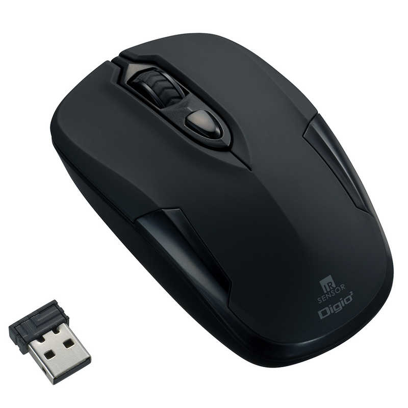 ナカバヤシ　ワイヤレス　IR　LEDマウス［USB・Win・3ボタン］　　MUS-RIT126BK