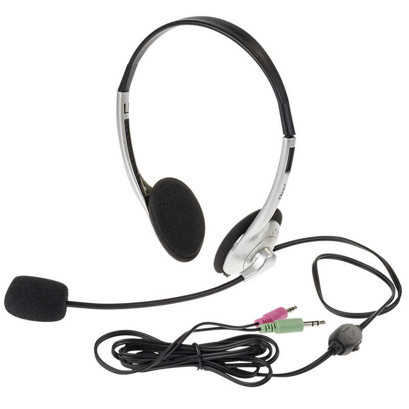 ナカバヤシ　ヘッドセット　MHM-S24SL シルバー [φ3.5mmミニプラグ /両耳 /ヘッドバンドタイプ]