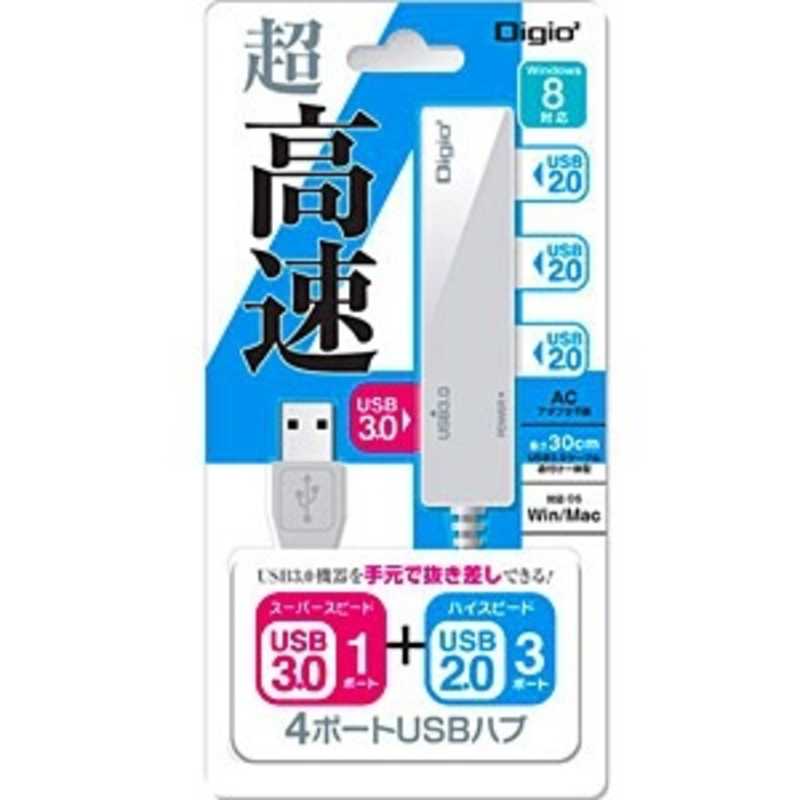 ナカバヤシ USB3.0ハブ(USB3.0×1ポート USB2.0×3ポート バスパワー) UH-3014