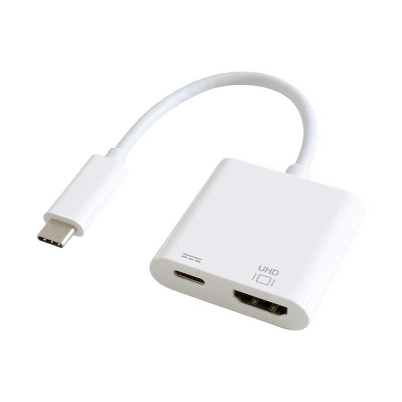 GOPPA　0．14m［USB−C　オス→メス　HDMI　4K＋USB−C（給電用　USB　PD対応）］3．2変換アダプタ　ホワイト　GP-CHDH/W