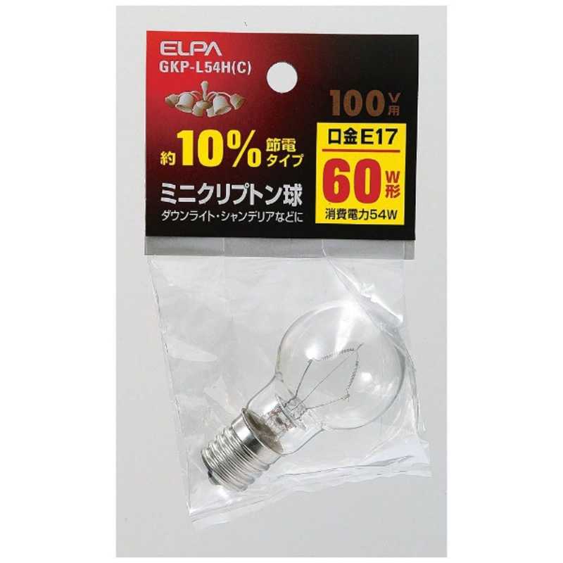 ELPA　電球　ミニクリプトン球　クリア［E17／1個／一般電球形］　GKP-L54H-C