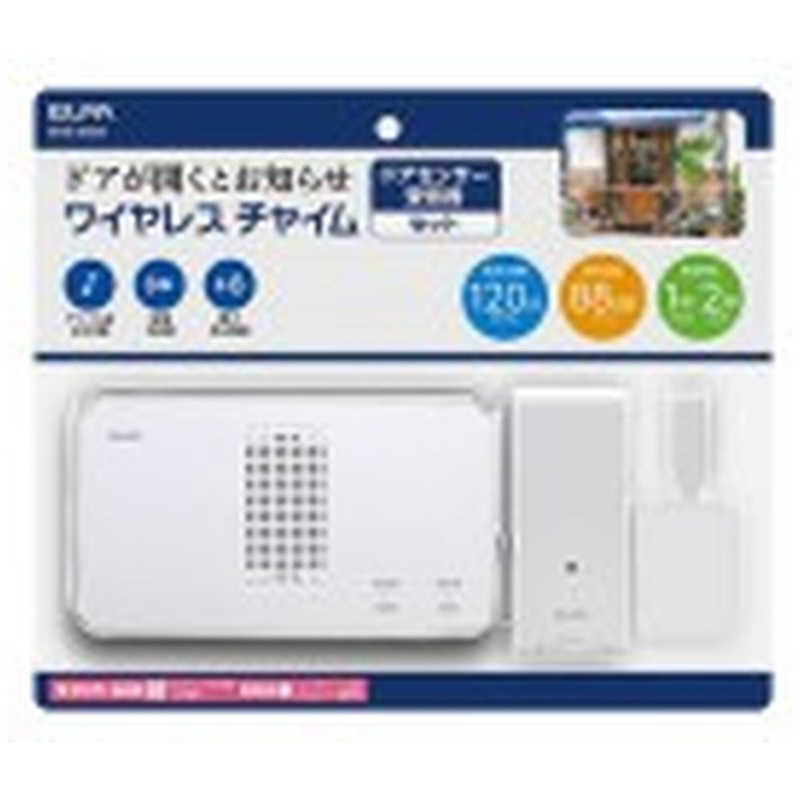 ELPA　［ワイヤレスチャイム］受信器＋ドア開閉センサー送信器セット　EWS-S5034 (ホワイト)