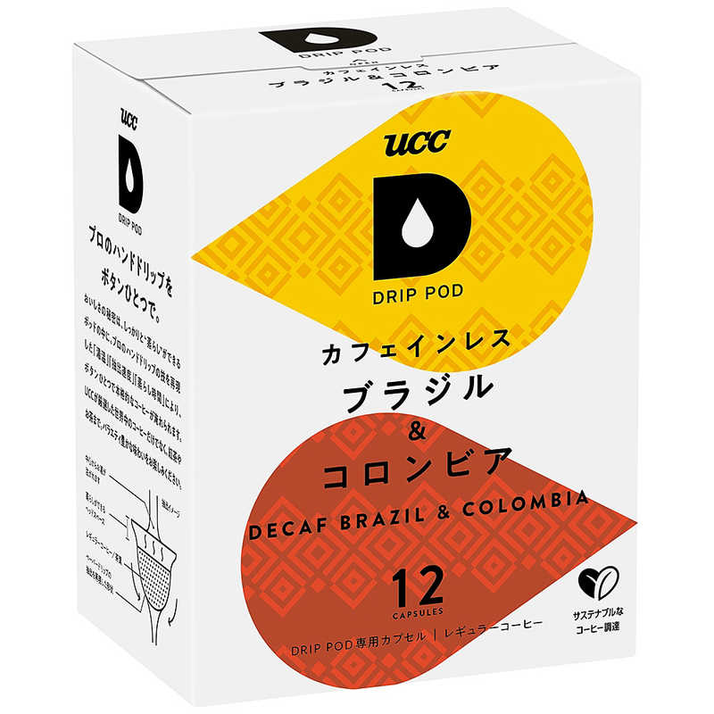 UCC上島珈琲　UCC　DRIP　POD　カフェインレスコーヒー　12P　UCC上島珈琲　DPCL002