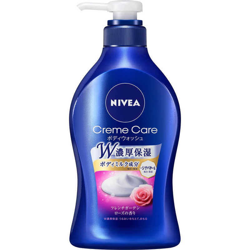 花王　NIVEA(ニベア)クリームケア ボディウォッシュ ポンプ 本体 480mL フレンチガーデンローズの香り