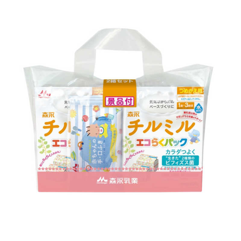 森永乳業　チルミルエコらくパック替え2箱セット 400g×2×2 チルミル