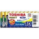 東芝 TOSHIBA 【単四形】10本 アルカリ乾電池「アルカリ1」 LR03AN 10MP
