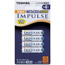東芝 TOSHIBA 充電池（単4形4本入）「充電式IMPULSE」 TNH‐4A 4P