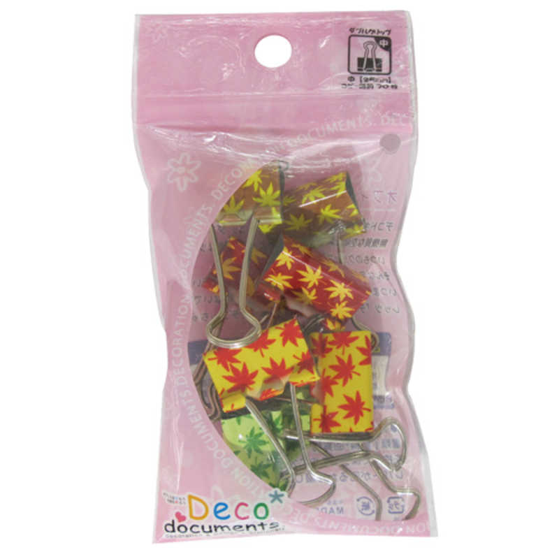 ミツヤ　デコドキュWクリップ中　もみじ　DD-AK-M