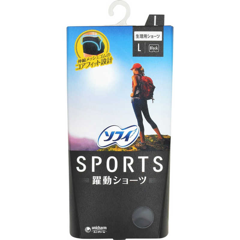 ユニチャーム　ソフィ　SPORTS　ショーツL　ブラック