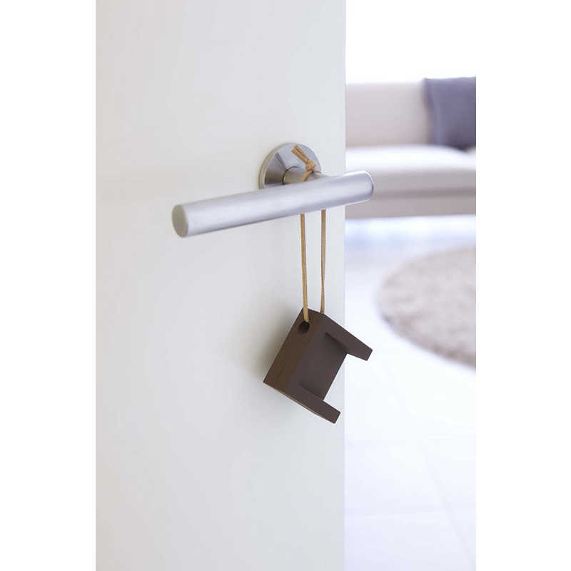 山崎実業 ドアストッパー キューブ ブラウン 7109