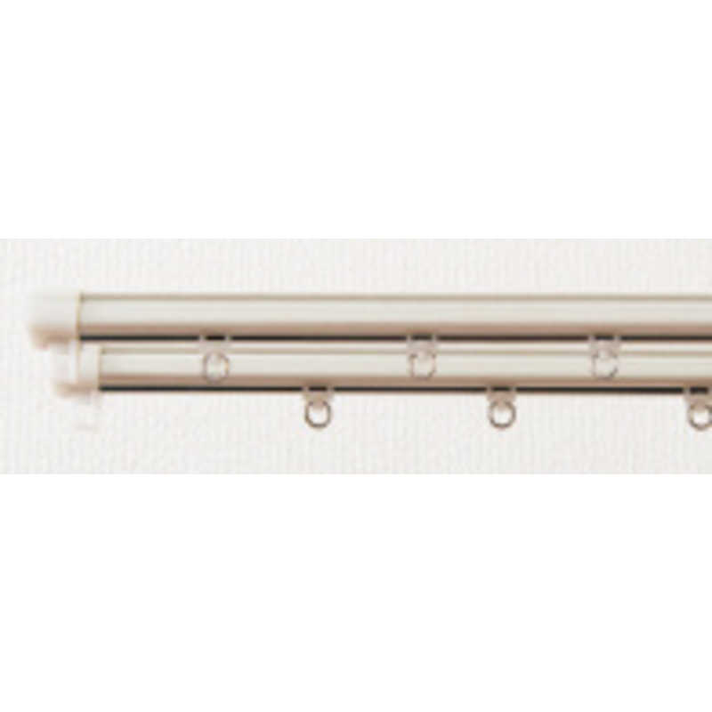 東京シンコール 静音角型木目レール 2m用(110-200cm)シングル ホワイト