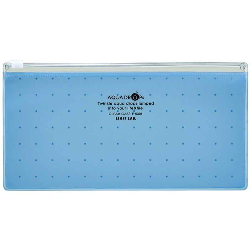 リヒトラブ　クリヤーケース　ペン　アオ　F5301-8