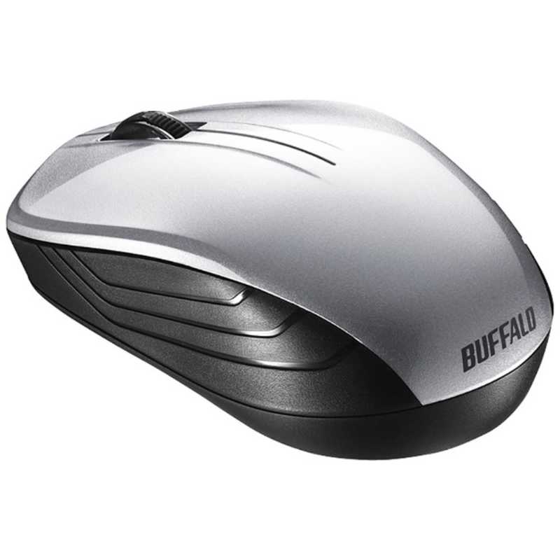 BUFFALO　マウス [BlueLED /無線(ワイヤレス) /3ボタン /USB] シルバー　BSMBW108SV