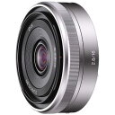 【商品解説】焦点距離16mm、開放絞りF2.8、携帯性に優れた薄型の広角レンズ。非球面レンズを1枚使用した5群5枚のシンプルかつ高画質な光学系を採用し、高画質と薄型を実現。【スペック】●型式：E 16mm F2.8 SEL16F28（SEL16F28）●JANコード：4905524636628最大径×全長：φ62.0mm×22.5mmフィルター径：49mm本体重量：約67g画角：83°レンズ構成：5群5枚(非球面1枚1面)最小絞り：F22絞り羽根枚数：7枚(円形絞り)焦点距離：16mm（35mm判換算24mm相当）最短撮影距離：0.24m最大撮影倍率：0.078倍付属品：レンズフロントキャップ、レンズリヤキャップ仕様1：【開放絞り】F2.8仕様2：インターナルフォーカシング仕様3：非球面レンズ【注意事項・特記事項】※お一人様で複数回ご注文の方、同一ご住所からのお名前を変えてのご注文をされている方、弊社にて転売目的と判断させて頂いた場合につきましてはご注文をキャンセルさせて頂きます。この商品は宅配便でお届けする商品です出荷可能日から最短日時でお届けします。※出荷完了次第メールをお送りします。配送サービス提供エリアを調べることができます「エリア検索」をクリックして、表示された画面にお届け先の郵便番号7桁を入力してください。ご購入可能エリア検索お買い上げ合計3,980円以上で送料無料となります。※3,980円未満の場合は、一律550円（税込）となります。●出荷可能日から最短日時でお届けします。（日時指定は出来ません。）　※お届け時に不在だった場合は、「ご不在連絡票」が投函されます。　「ご不在連絡票」に記載された宅配業者の連絡先へ、再配達のご依頼をお願いいたします。●お届けは玄関先までとなります。●宅配便でお届けする商品をご購入の場合、不用品リサイクル回収はお受けしておりません。●全て揃い次第の出荷となりますので、2種類以上、または2個以上でのご注文の場合、出荷が遅れる場合があります。詳細はこちら■商品のお届けについて商品の到着日については、出荷完了メール内のリンク（宅配業者お荷物お問い合わせサービス）にてご確認ください。詳しいお届け目安を確認する1度の注文で複数の配送先にお届けすることは出来ません。※注文時に「複数の送付先に送る」で2箇所以上への配送先を設定した場合、すべてキャンセルとさせていただきます。