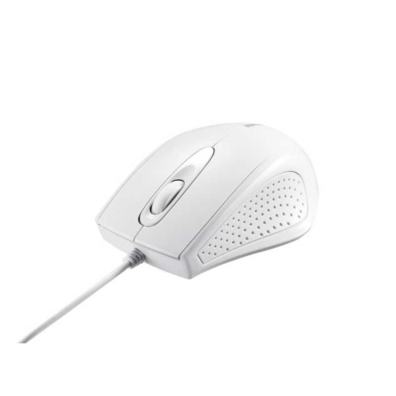 BUFFALO　有線IR　LED式マウス［USB　1．25m・Mac／Win］（3ボタン）　BSMRU050WH ...